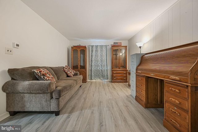 living room with light wood-style floors