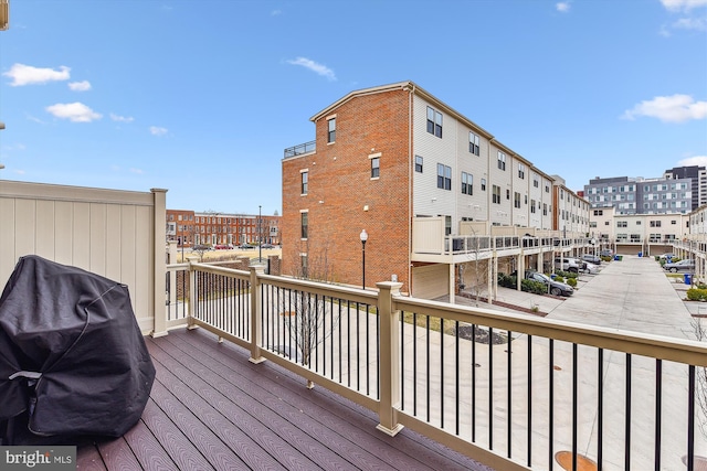 deck with grilling area