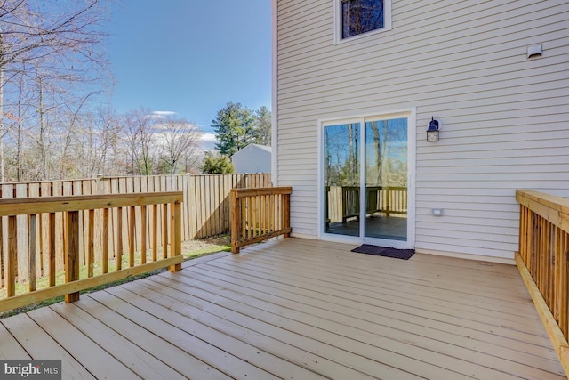 view of wooden deck