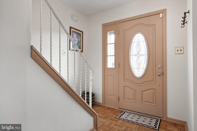 foyer with stairs