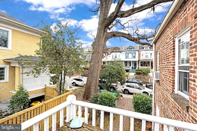 balcony with a residential view