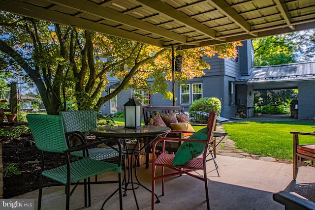 view of patio / terrace with outdoor dining area