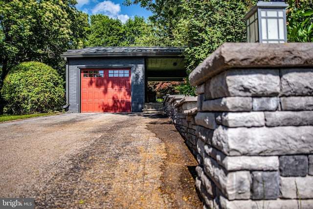 exterior space with driveway