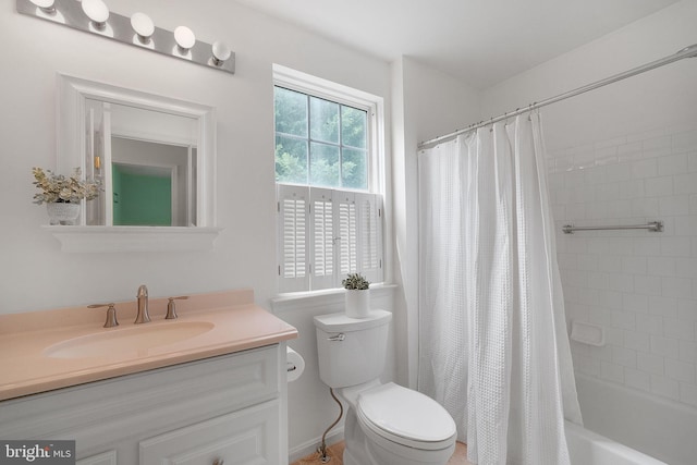 3106 Riverwalk Ct, Annapolis, MD 21403 - bathroom featuring vanity, toilet, and shower / tub combo with curtain