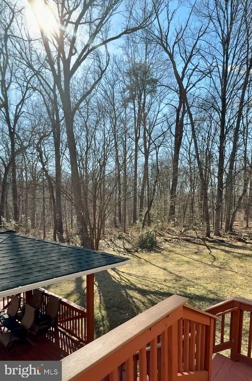 view of yard featuring a deck