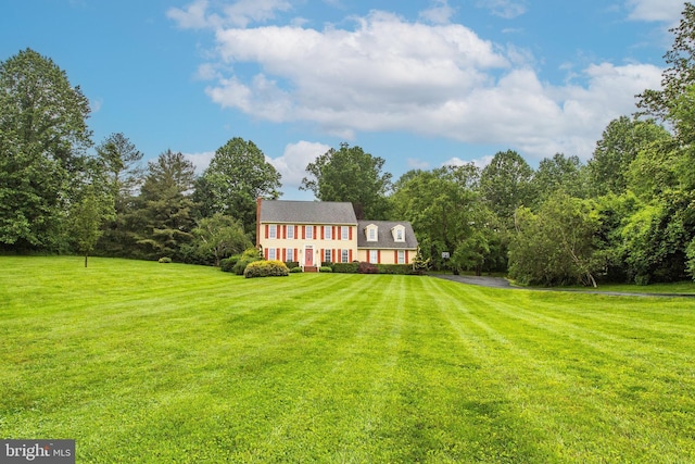 exterior space with a lawn