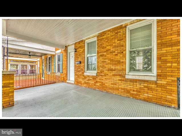 view of patio with covered porch