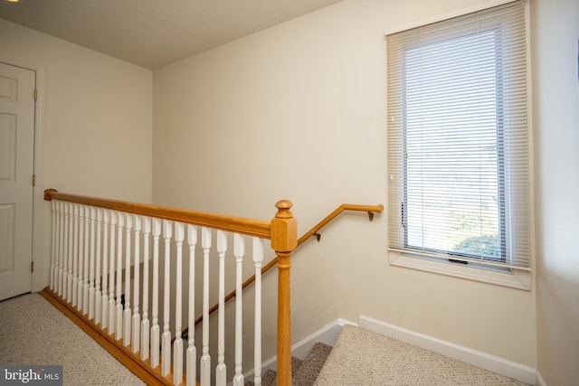 staircase with baseboards