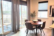 dining space featuring wood finished floors