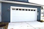 view of snow covered garage