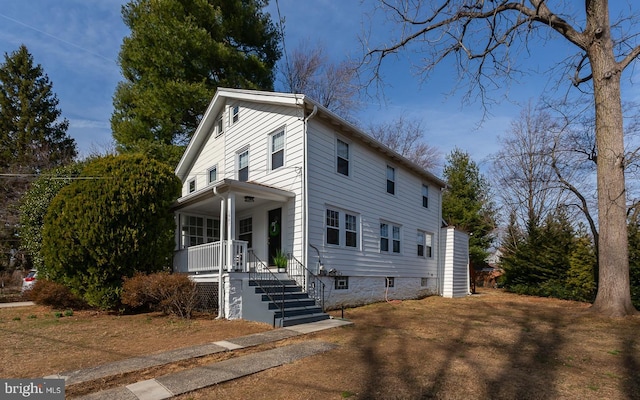 traditional home with a porch