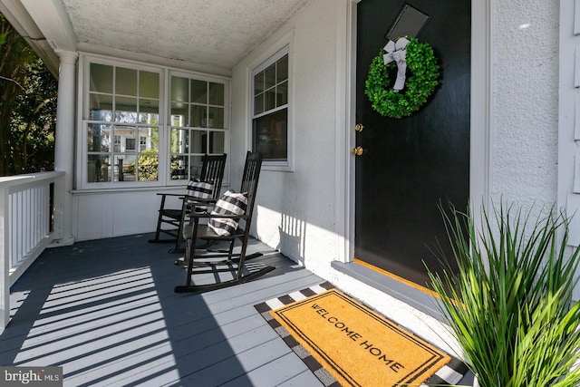 exterior space featuring stucco siding