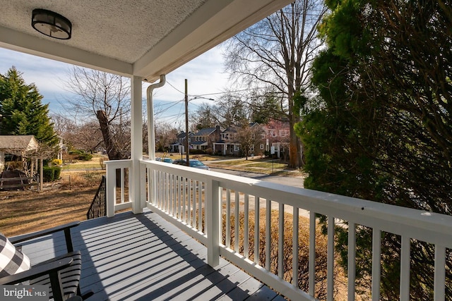 balcony with a residential view