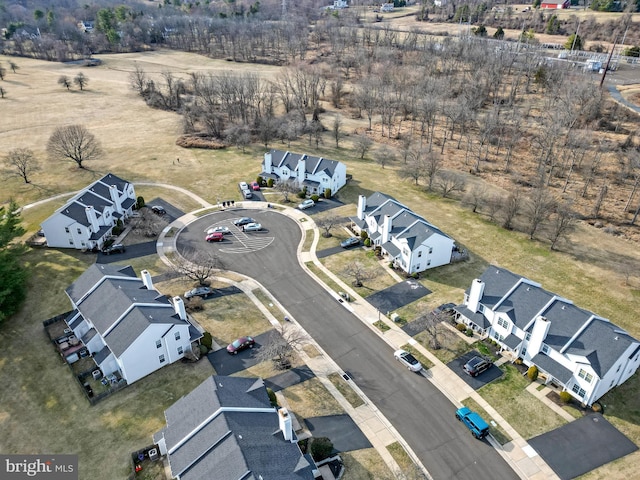 drone / aerial view with a residential view