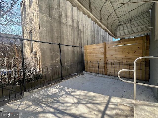 exterior space featuring fence