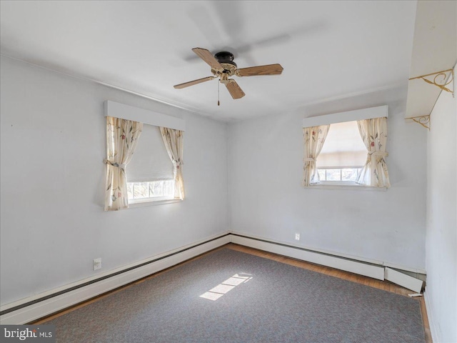 spare room featuring a ceiling fan