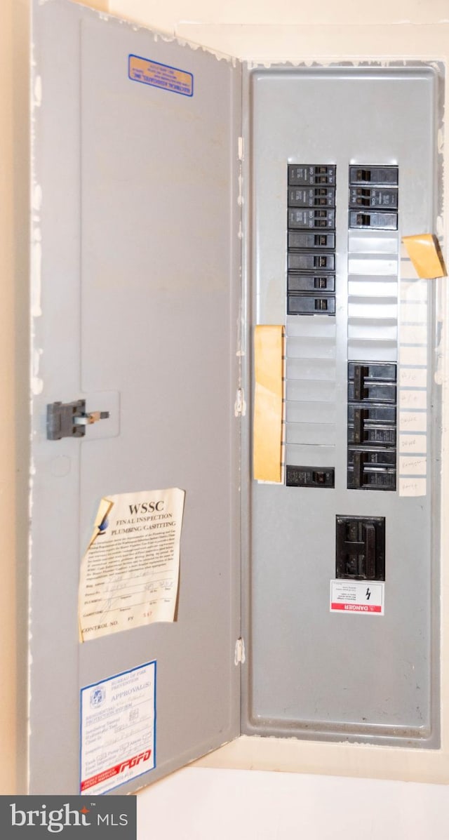 utility room featuring electric panel