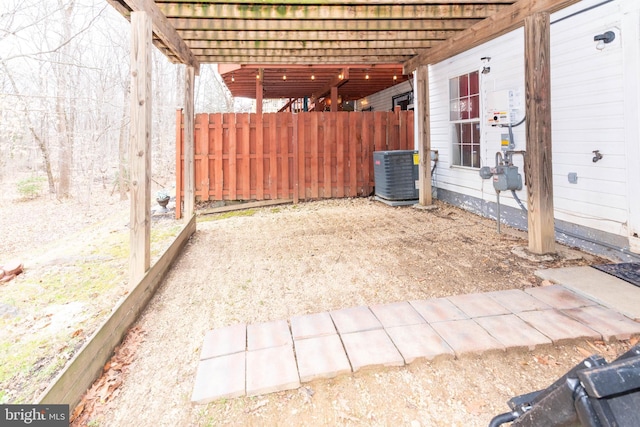 view of patio with central AC