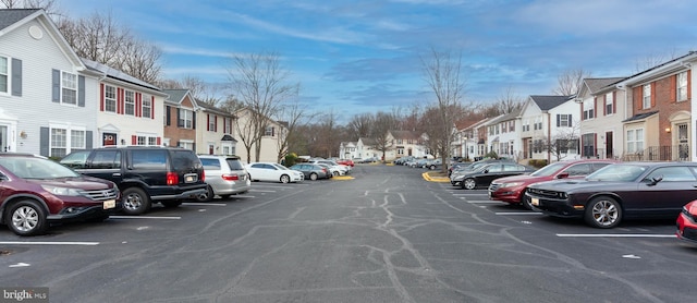 view of road featuring a residential view