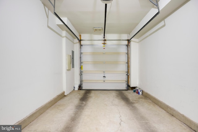 garage featuring baseboards