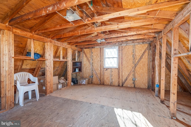 view of attic