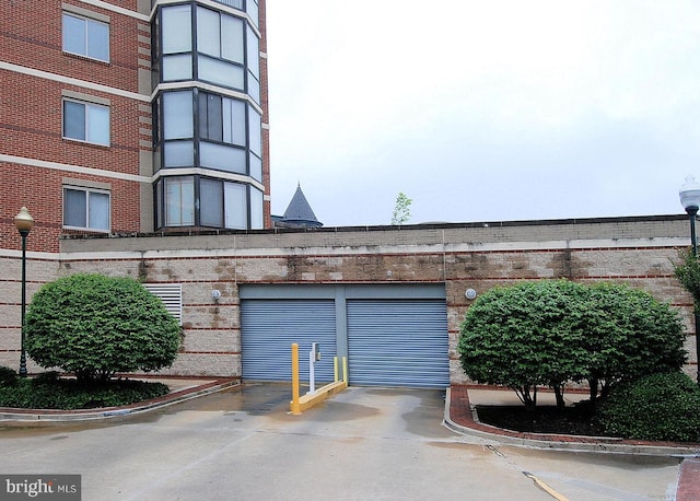 view of property featuring a garage