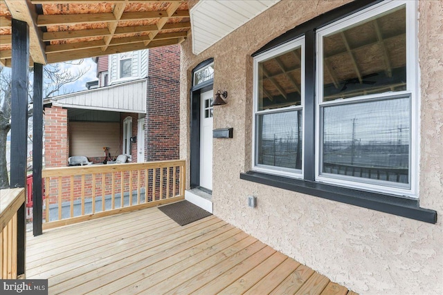 view of wooden deck