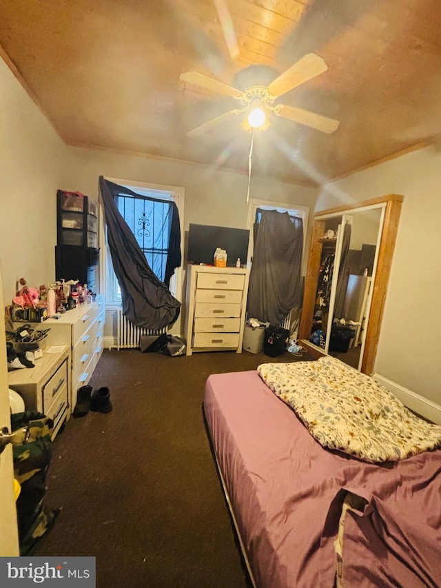 3316 Jasper St, Philadelphia, PA 19134 - bedroom featuring baseboards, carpet, and a ceiling fan
