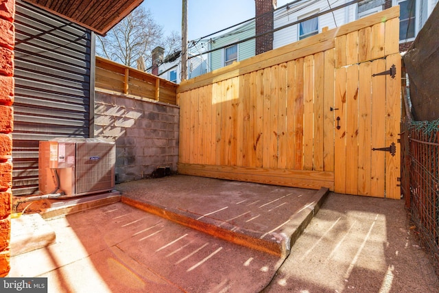 view of patio with central air condition unit