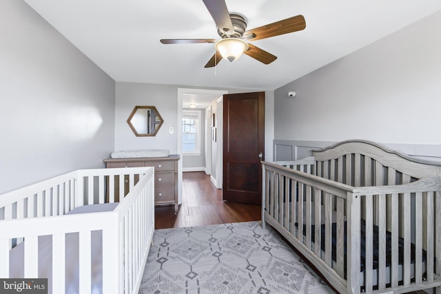 1175 Letort Rd, Conestoga, PA 17516 - bedroom with wood finished floors and ceiling fan