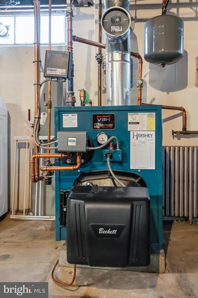 1175 Letort Rd, Conestoga, PA 17516 - utility room with radiator heating unit and a heating unit