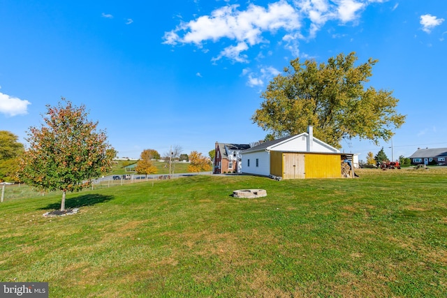 1175 Letort Rd, Conestoga, PA 17516 - view of green lawn featuring a fire pit