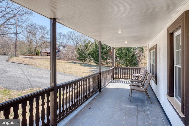 view of patio / terrace featuring covered porch