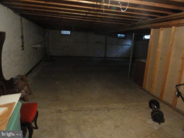 view of basement