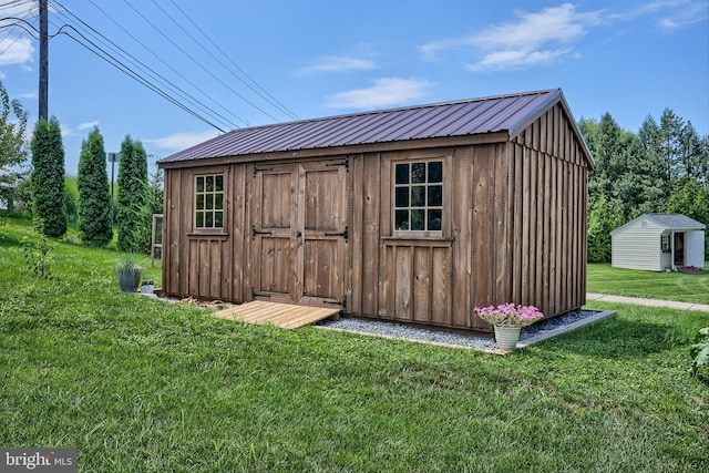 view of shed