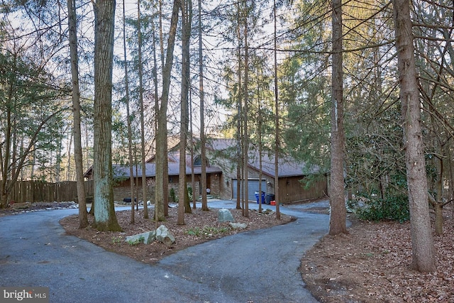 view of front of home with fence