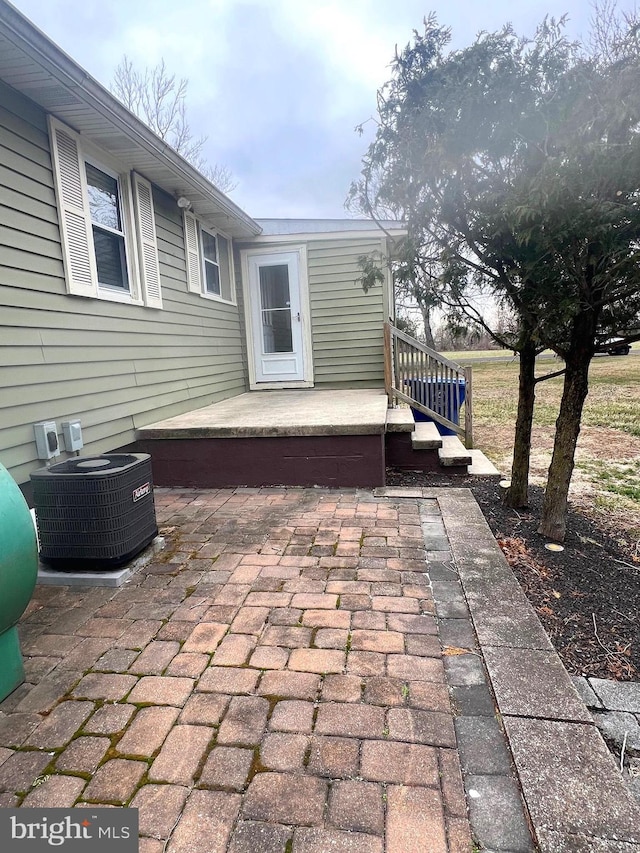 view of patio / terrace with central AC