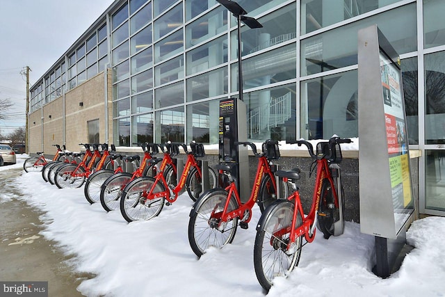 exterior space with bike storage