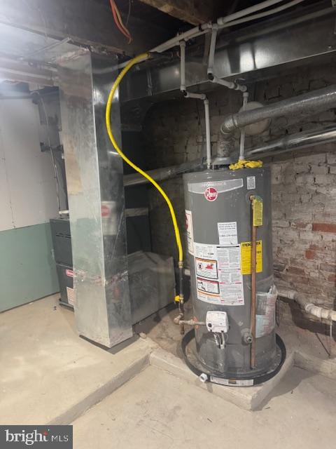 utilities featuring gas water heater