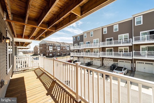 balcony with a residential view