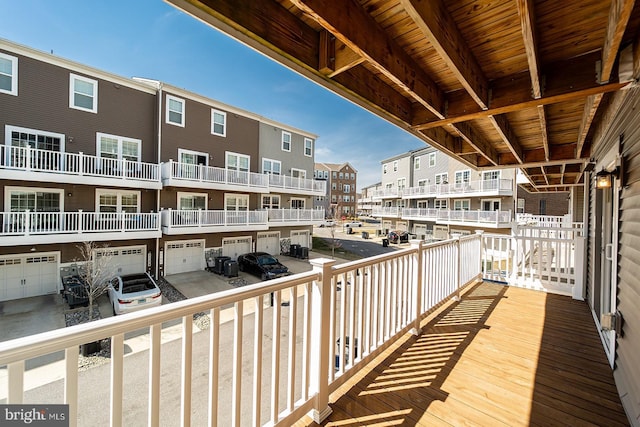 balcony featuring a residential view