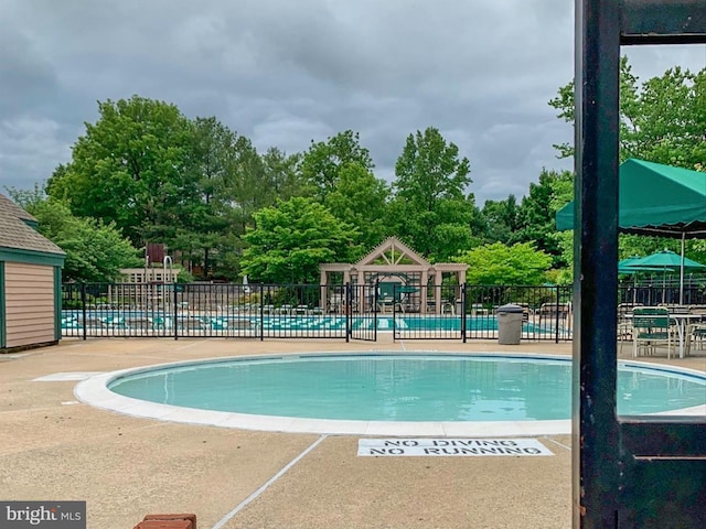 pool with fence