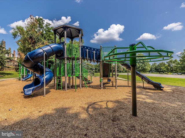 view of community jungle gym