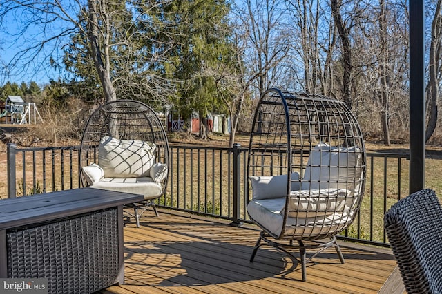 view of wooden deck