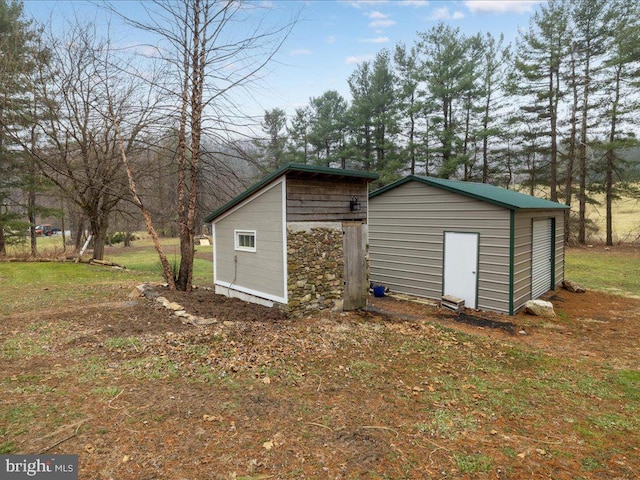 view of shed