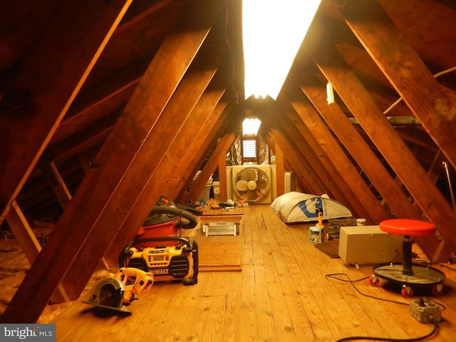 view of attic