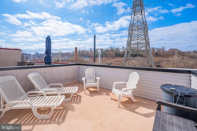 view of patio / terrace featuring a balcony