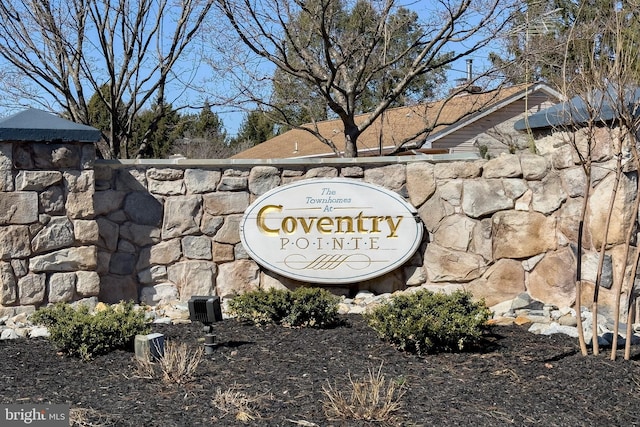 view of community sign