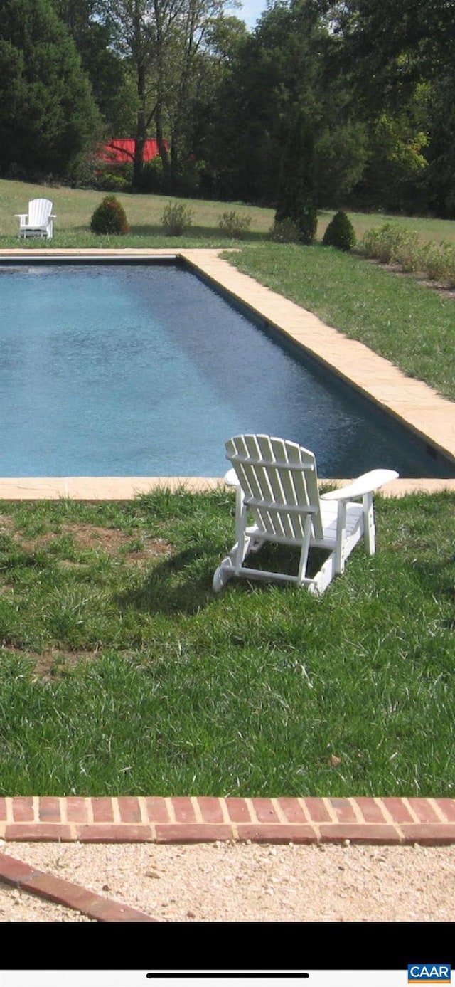 pool with a yard