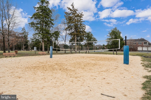 view of property's community with volleyball court